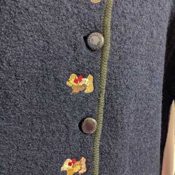 Vintage WOOL knit sweater shacket jacket size M @A - Picture 3 of 10